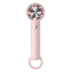 Ladies Portable Rechargeable Hand Fan with Flexible Handle USB Charging Lightweight