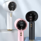 Cordless Travel Hair Dryer Compact Rechargeable with Digital Display and Ion Function