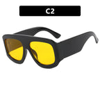Ladies Oversized Sunglasses Wide Frame UV Protection Fashionable Trendy Summer Eyewear
