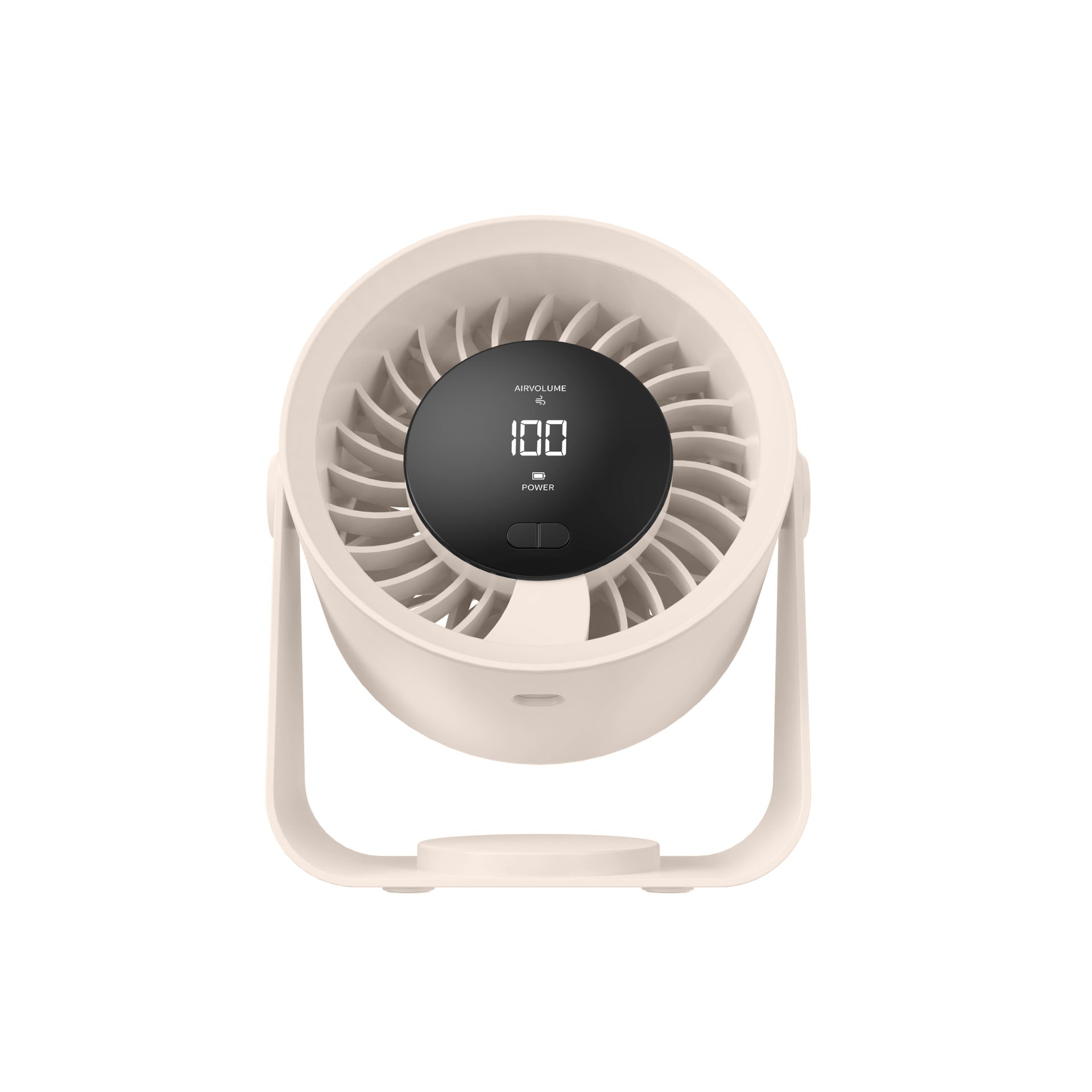 Harrow Portable Fan Ladies Lightweight Adjustable Speed Digital Display Battery Powered