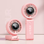 High-Efficiency Handheld Cooling Fan with Digital Display Portable Rechargeable Battery Powered