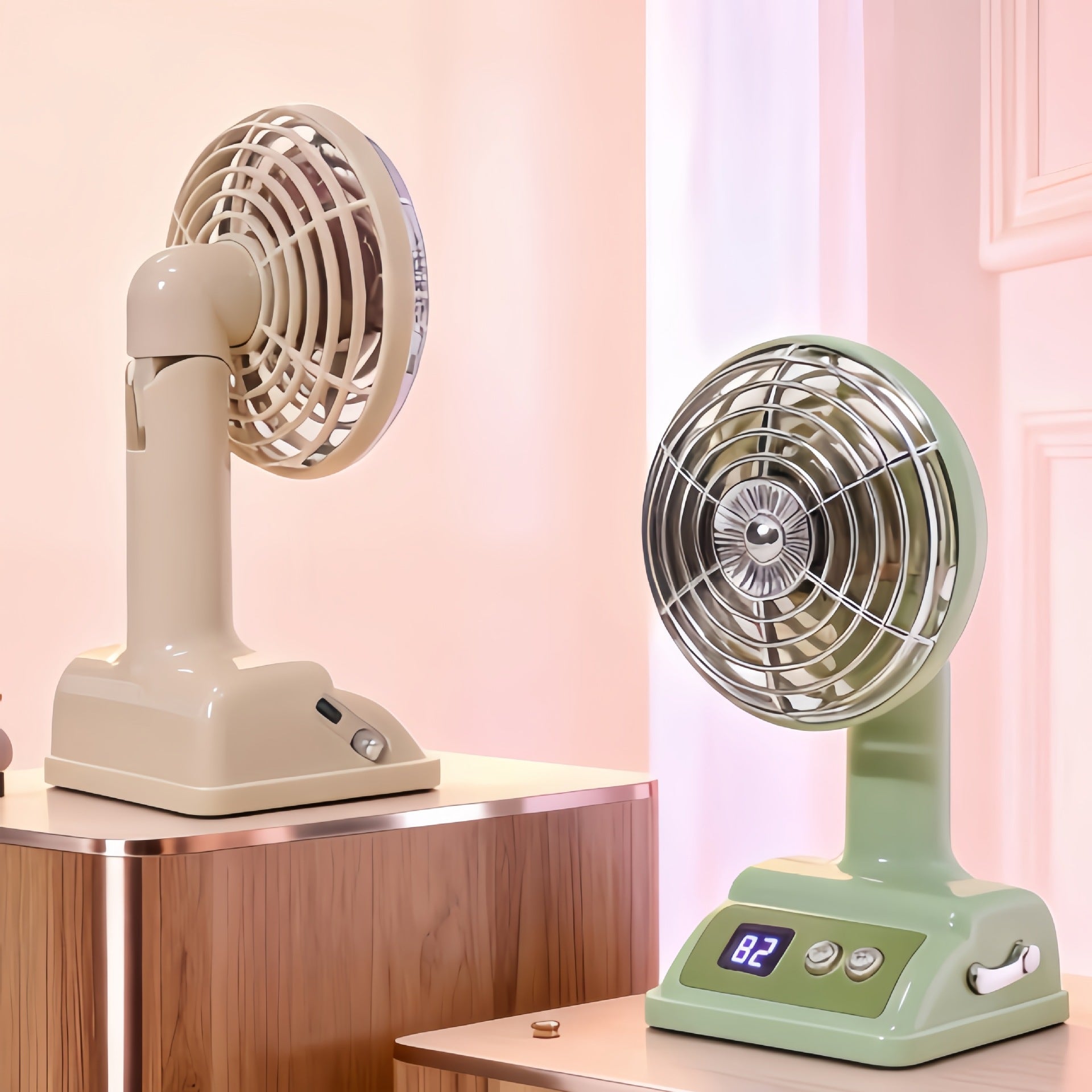 Portable USB Table Fan with Digital Speed Display Adjustable Tilt Lightweight and Energy Efficient