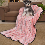 Brehn Plush Blanket with Colorful Polka Dot Pattern Soft Cozy Throw for Indoor and Outdoor Use