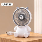 Portable USB Handheld Fan Lightweight Ergonomic Animal Design Cute Personal Cooling Fan