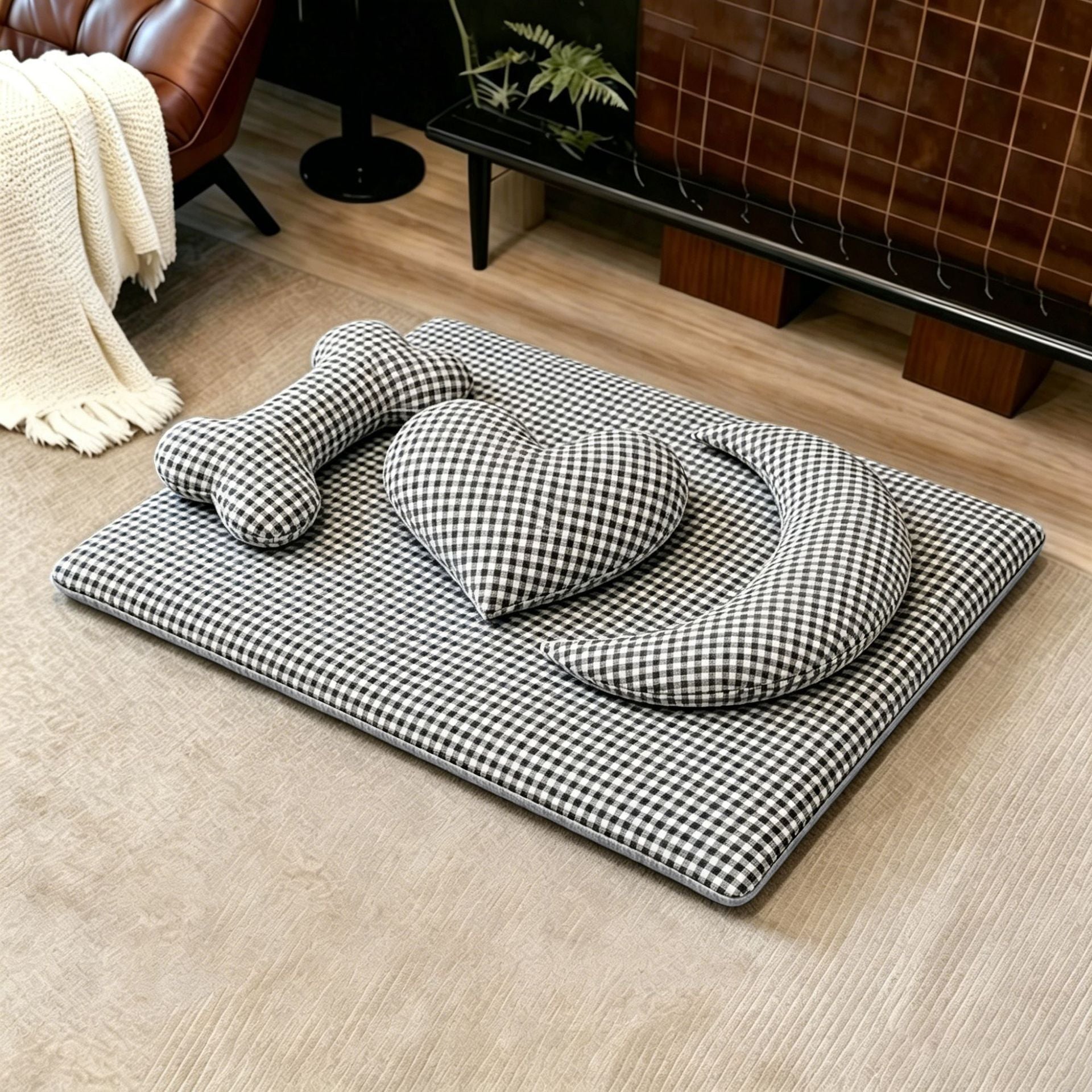 Harrow Luxury Cat Bed with Ergonomic Cushion Non-Slip Base and Washable Cover