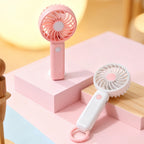 Portable Battery Operated Handheld Fan USB Rechargeable Ergonomic Design Compact Size