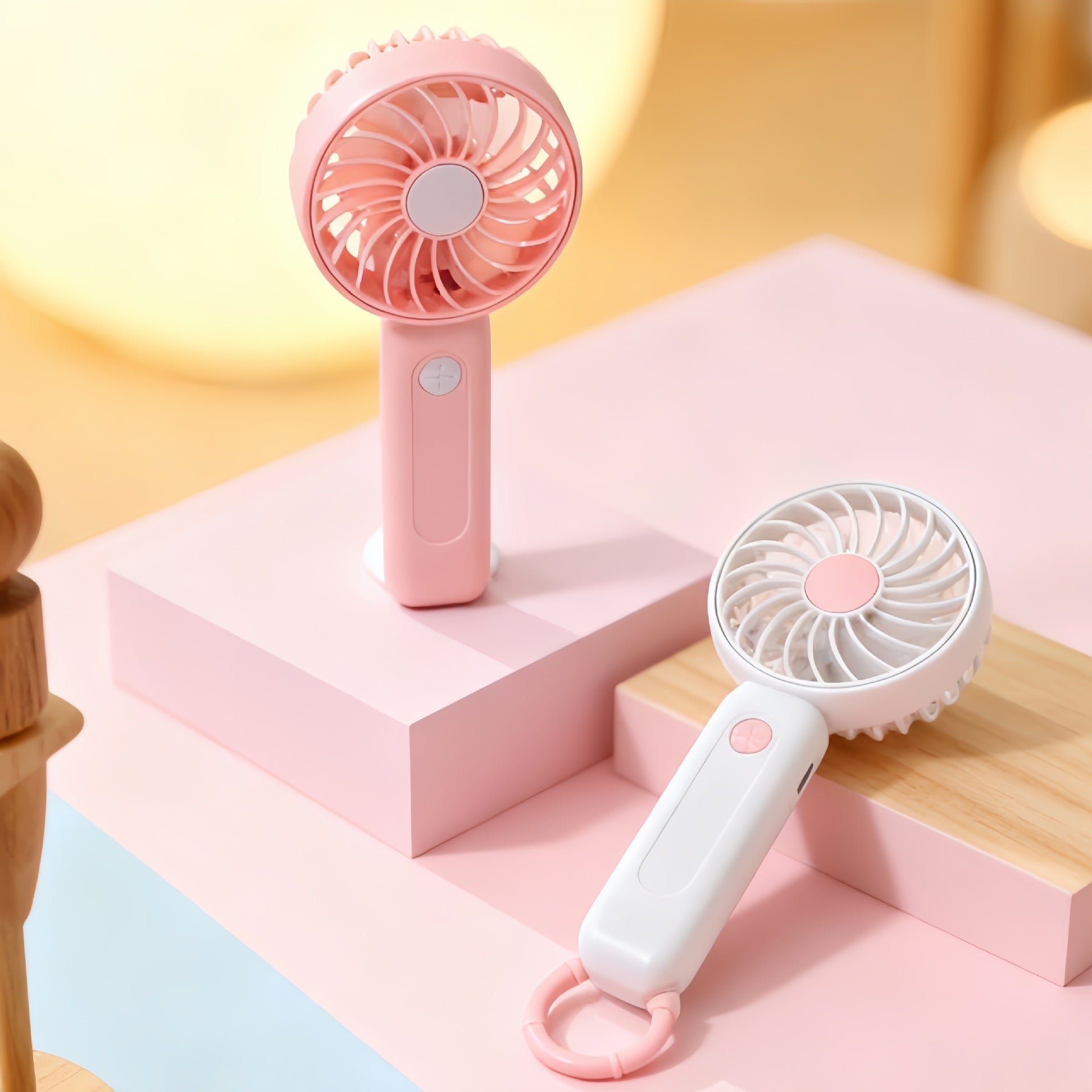 Portable Battery Operated Handheld Fan USB Rechargeable Ergonomic Design Compact Size