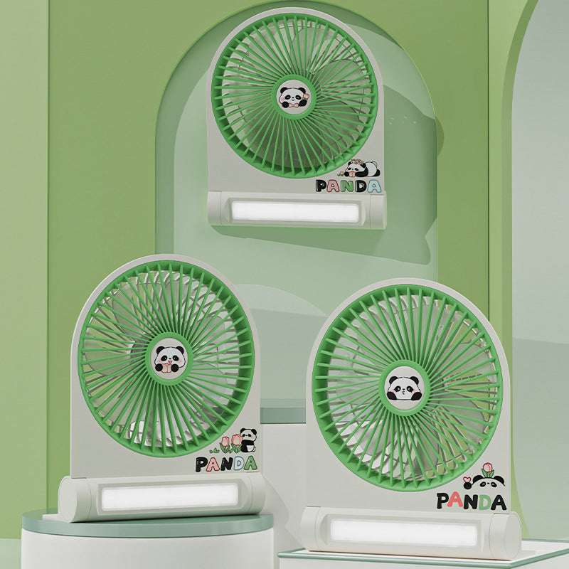 Portable Mini Fan USB Rechargeable Cute Panda Design Compact Personal Cooler