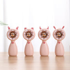 Portable Mini Fan for Women USB Rechargeable Animal Pattern Handheld Fan
