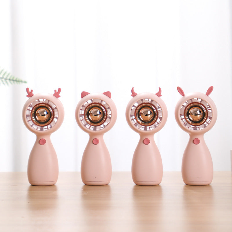 Portable Mini Fan for Women USB Rechargeable Animal Pattern Handheld Fan