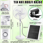Harrow Solar-Powered Standing Fan Adjustable Height Quiet Operation Unisex