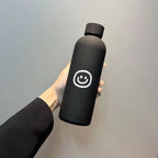 Ladies Stainless Steel Insulated Water Bottle 500ml Leak-Proof Smile Design