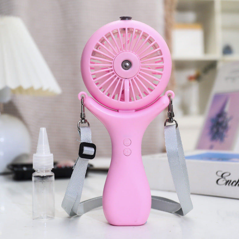 Portable Mini Hand Fan With Spray Function Ergonomic Design Lightweight Personal Cooling