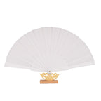 Ladies Decorative Fan with Elegant Wooden Handle Lightweight Stylish Accessory