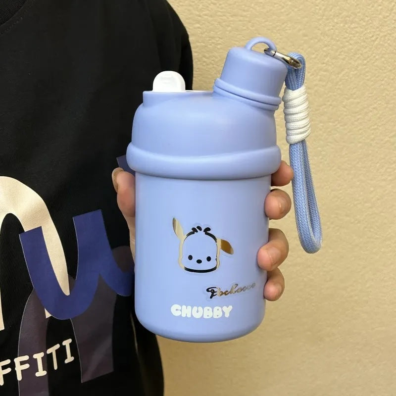 Women's Insulated Water Bottle BPA-Free Plastic Leakproof Screw Cap Animal Design
