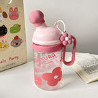 Women's BPA-Free Plastic Water Bottle with Leak-Proof Silicone Lid and Floral Design