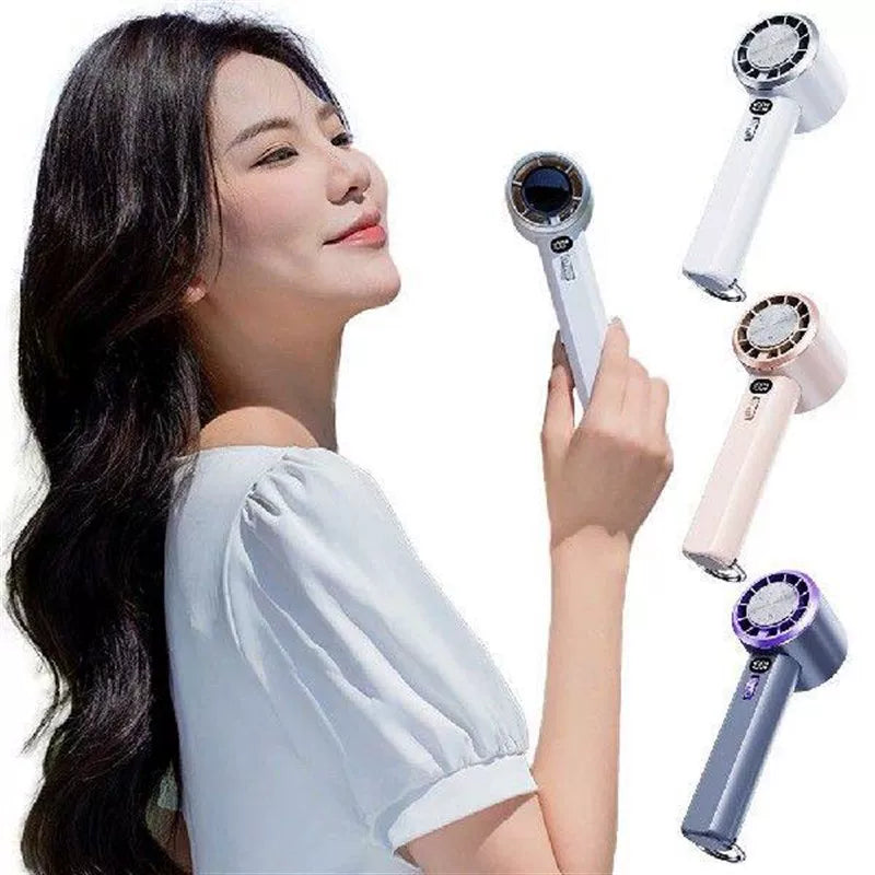 High-Pressure Handheld Showerhead with Digital Flow Display and Replaceable Mineral Filter