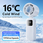 Portable Mini Air Cooler with LED Display and Adjustable Wind Speeds