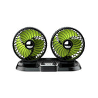 Dual-Head Portable Car Ventilation Fan USB Powered Adjustable Speed Silent Operation