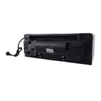 Wall-Mounted Electric Heater Fan with Digital Thermostat Remote Control White Flat