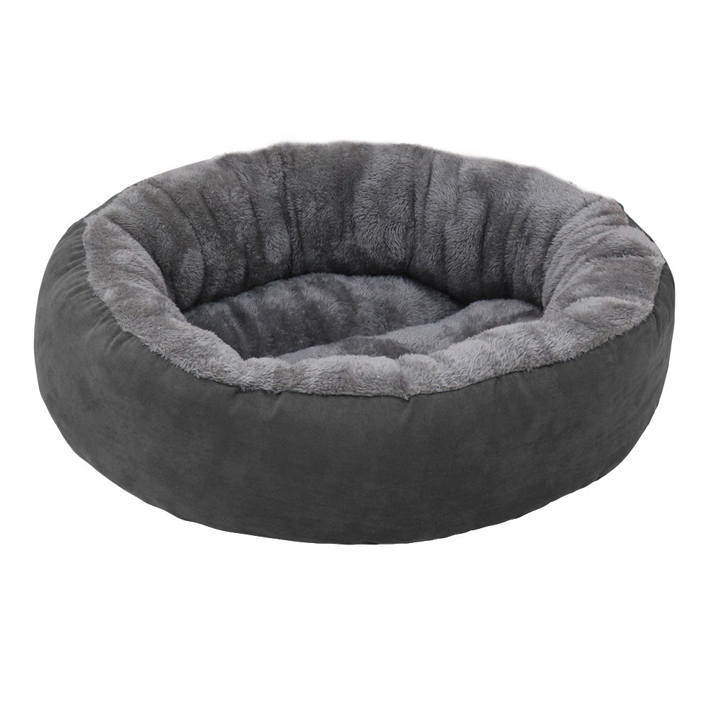 Deko Harrow Cat Bed Soft Padded Round Nesting Bed Durable Easy-Care Fabric