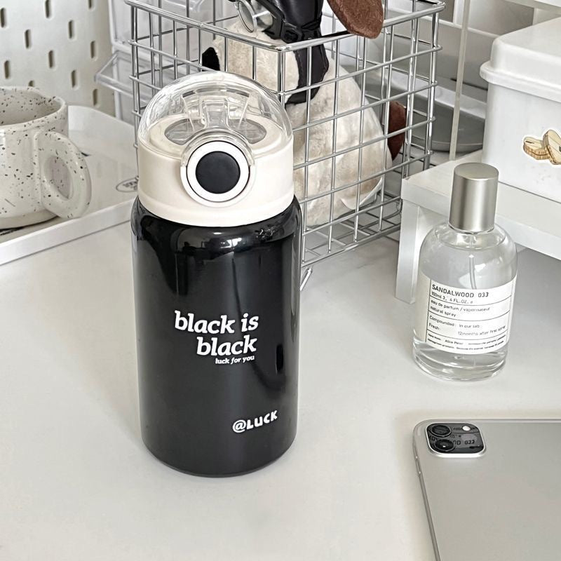 Women's Insulated Water Bottle with Flip Lid and Handle BPA-Free Eco-Friendly Design