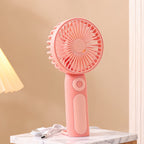 Portable Mini Fan USB Rechargeable Quiet Operation Stepless Speed Adjustable Compact Lightweight