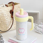 Women’s BPA-Free Drinking Container with Cat Design and Hygienic Lid Ergonomic Handle