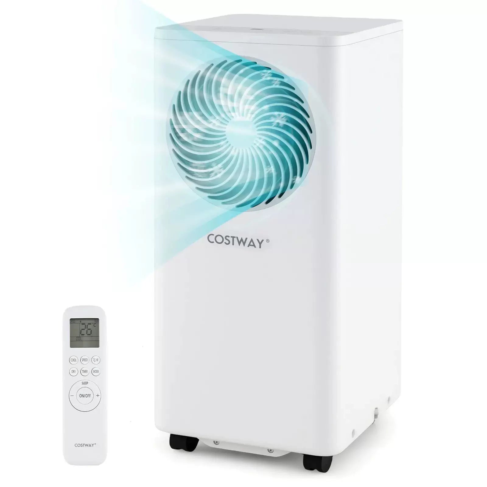 Portable Air Conditioner Tower with Dehumidifier Digital Thermostat Remote Control