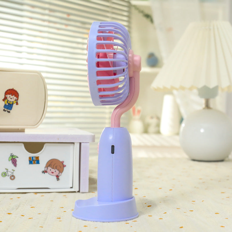 Portable Table Fan Flower Design USB Rechargeable Lightweight Personal Desk Fan