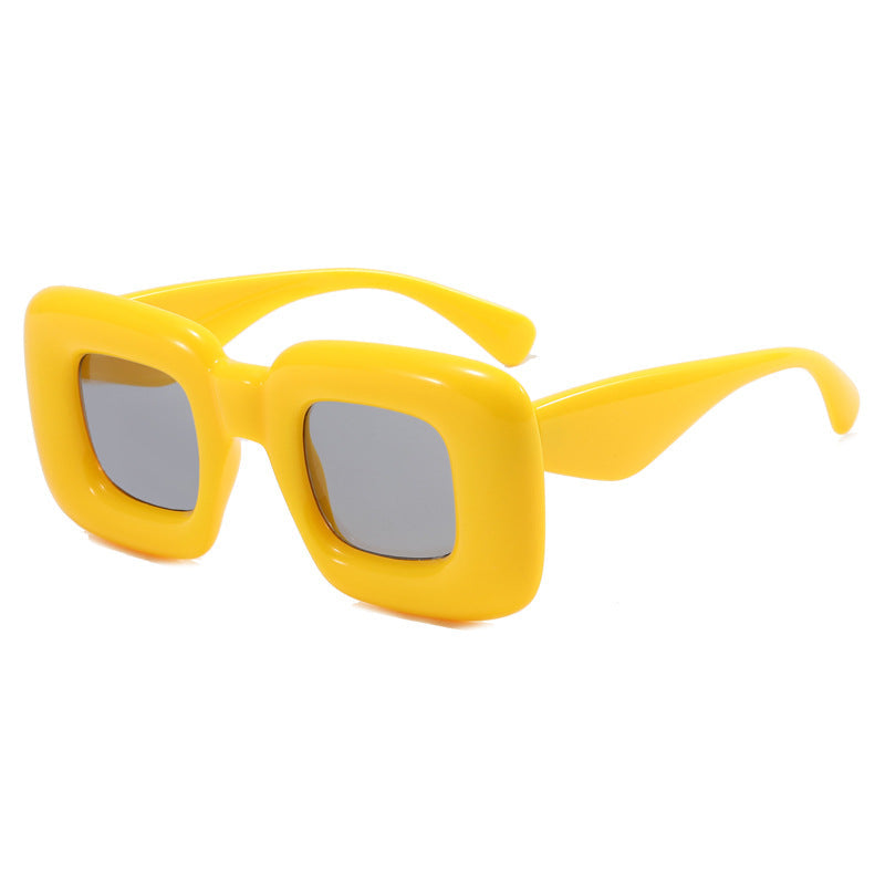Women Rectangular Sunglasses Wide Frame UV Protection Lightweight Comfortable Fit