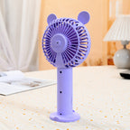 Women’s Portable Mini Fan Cute Animal Design Compact Handheld Personal Cooler