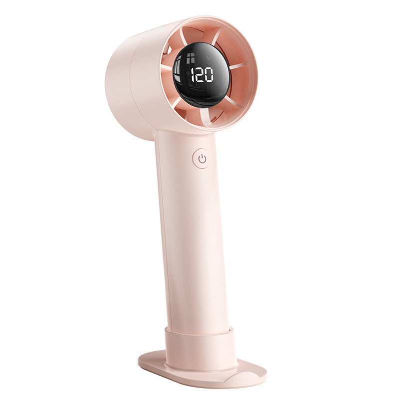 Portable Mini Fan with LCD Display Adjustable Speeds Lightweight Handheld Battery Operated