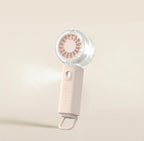 Portable Mini Fan with Mist Spray Rechargeable Battery Foldable Handheld Fan