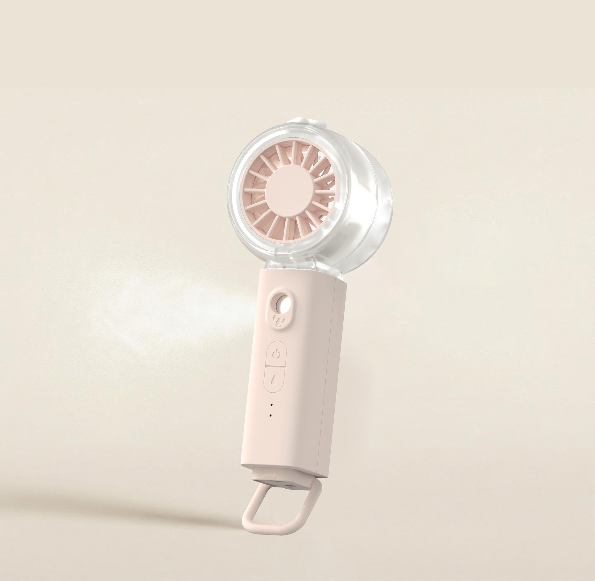 Portable Hand Fan with Mist Spray Rechargeable Folding Handle Unisex