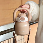 Ladies BPA-Free Plastic Water Bottle Leak-Proof with Carry Handle Stylish Compact Design