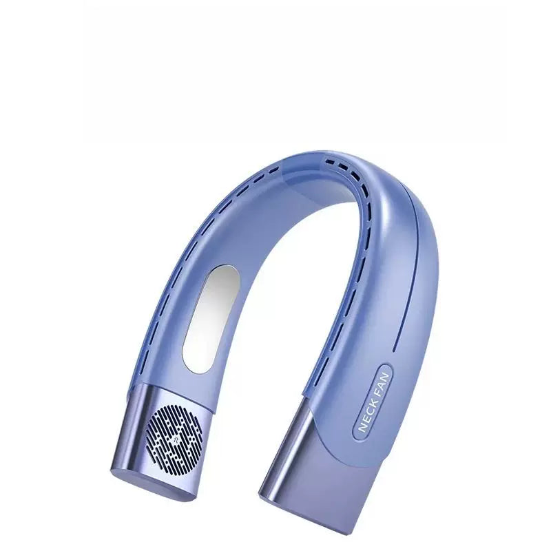 Rechargeable U-Shaped Neck Fan Bladeless Dual Air Outlets Whisper-Quiet Motor Unisex One Size