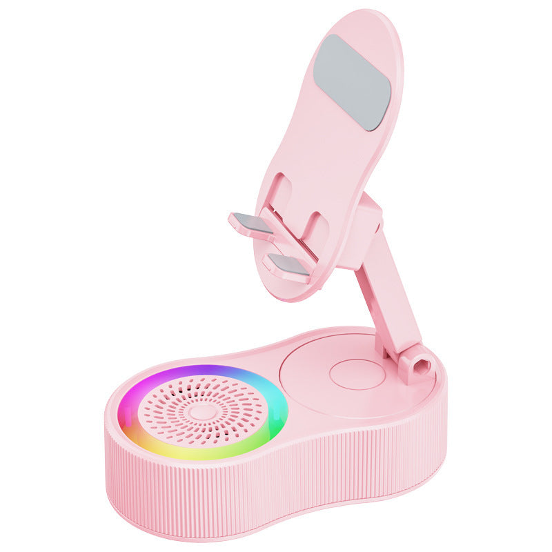 Unisex Smartphone Mount with Bluetooth Speaker RGB Lighting and Adjustable Stand