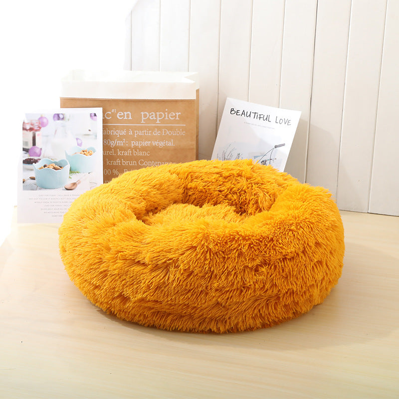 Fluffy Dog Bed Hypoallergenic Soft Round Non-Slip Machine Washable