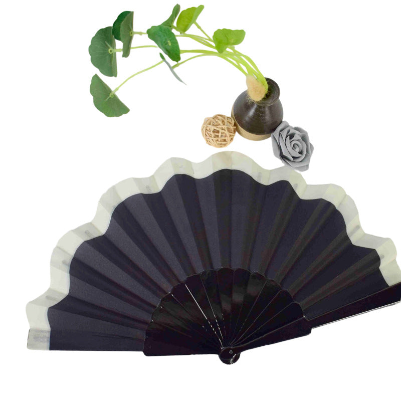 Women's Wooden and Satin Stylish Hand Fan Elegant Portable Accessory