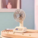 Portable USB Table Fan with Digital Speed Display Adjustable Tilt Lightweight and Energy Efficient