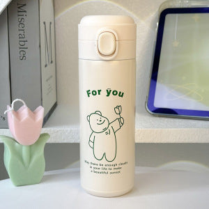 Ladies Insulated Stainless Steel Water Bottle With Secure Flip Lid Leak-Proof Design