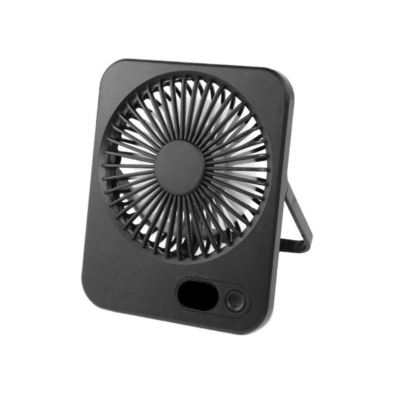 Portable USB Rechargeable Personal Fan Lightweight Foldable with LCD Display and Adjustable Speeds