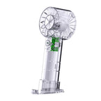 Portable Handheld Fan Rechargeable Battery Lightweight Compact Orange with Adjustable Speed