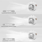 Personal Mist Cooler Fan USB Rechargeable Compact Portable with Adjustable Airflow and Leather Strap