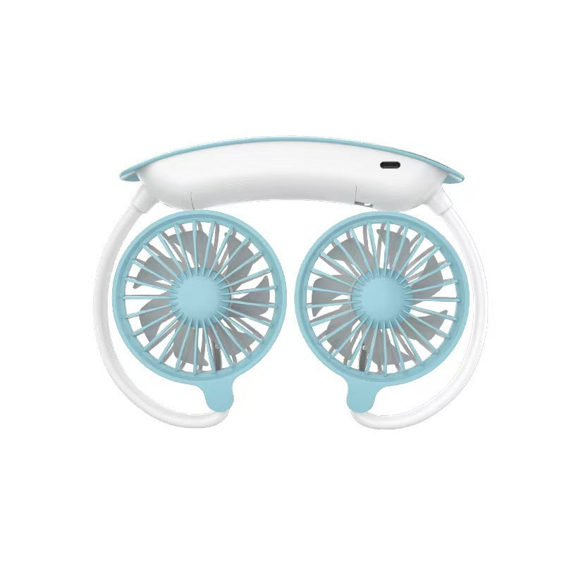 Portable Hands-Free Neck Fan Rechargeable Lightweight Adjustable Speed Personal Cooling