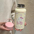 Insulated Stainless Steel Water Bottle with Hello Kitty Design for Women