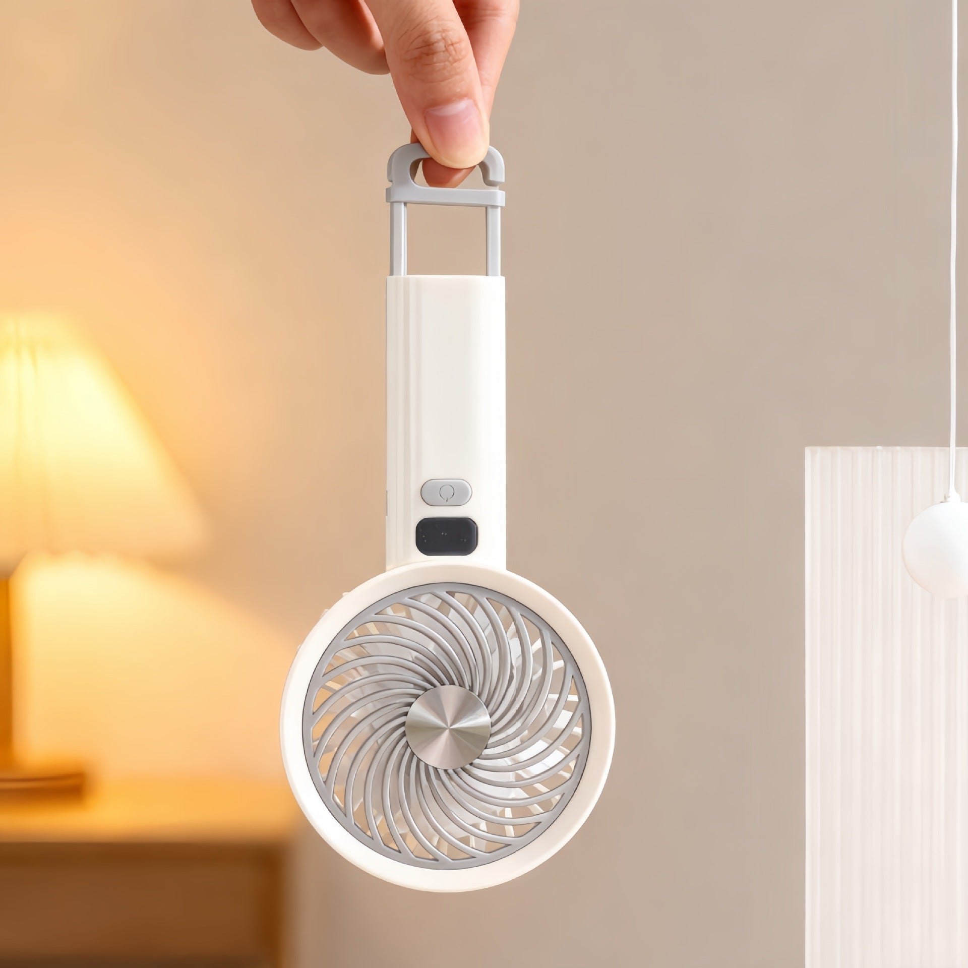 Portable USB Hand Fan Rechargeable with Digital LED Display Multi-Speed Control