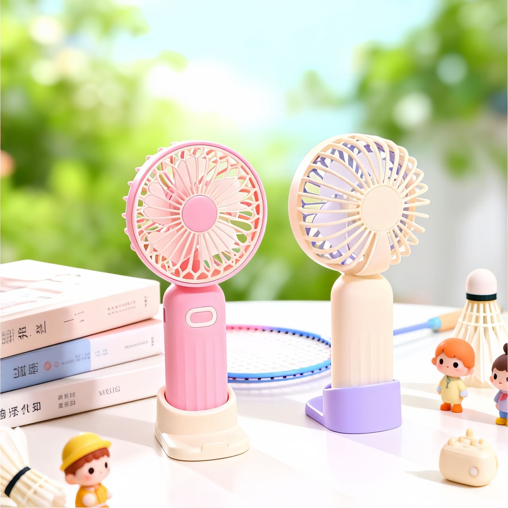 Portable USB Handheld Fan with Flexible Tilt Adjustable Speeds Lightweight Quiet Cooling