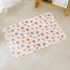 Non-Slip Pet Cushion Soft Cozy Pillow with Paw Print Pattern